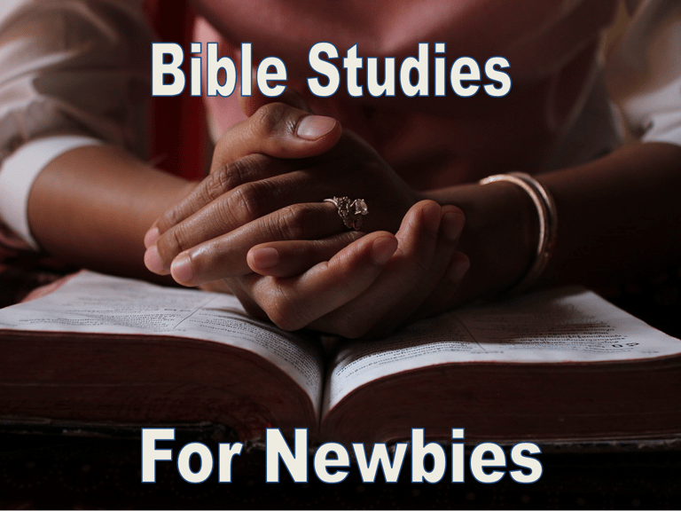 Bible Studies for Newbies - Christian Resource Library
