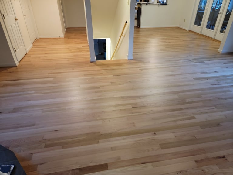 Refinished oak wood floors sand and refinish