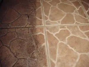 Tile and grout cleaning - before and after