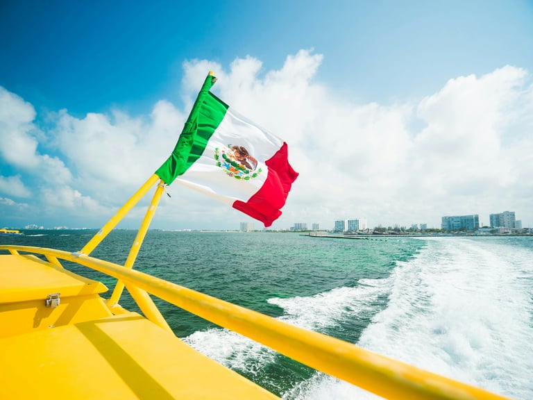 mexique drapeau cancun mexican flag