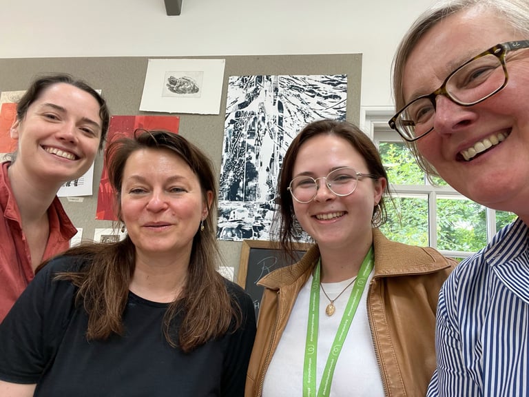 Residency artists with Sarah Devlin