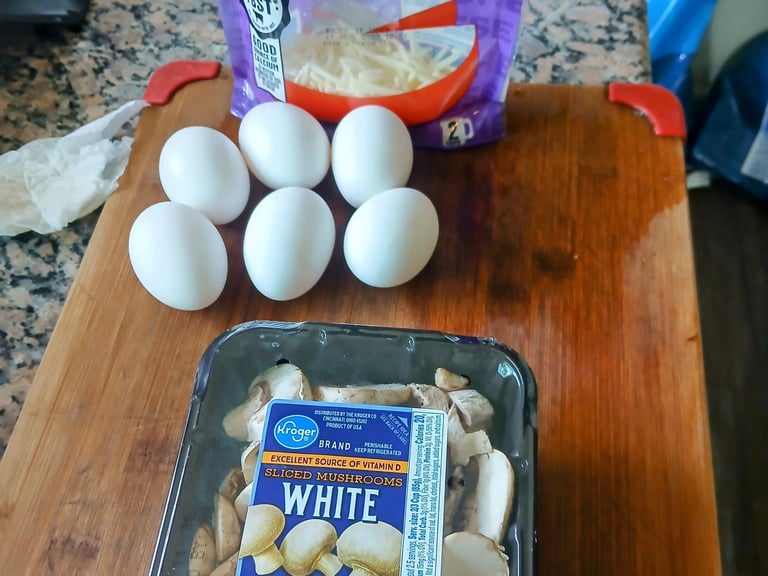mushrooms and eggs