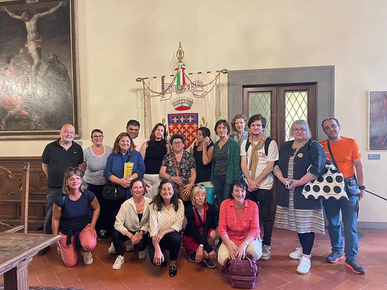photo of the visit to Prato Town Hall