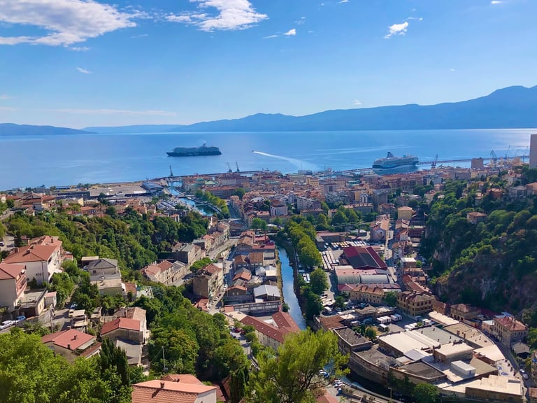 over view of Rijeka, Croatia