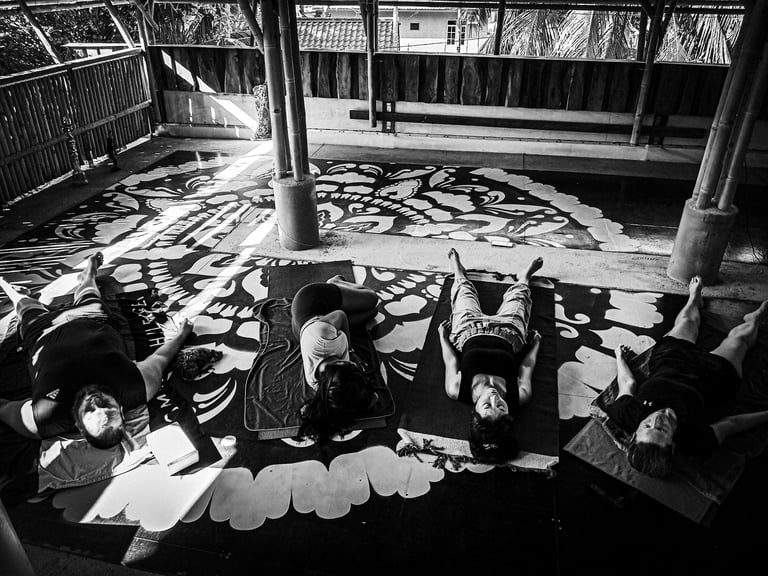 Yoga nidra at the Bamboo Cottage Langkawi.