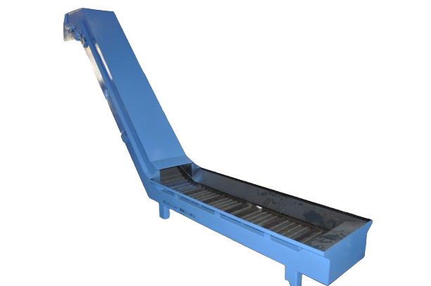 Hinged steel belt chip conveyor