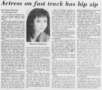 shannen doherty Actress on fast track has hip zip