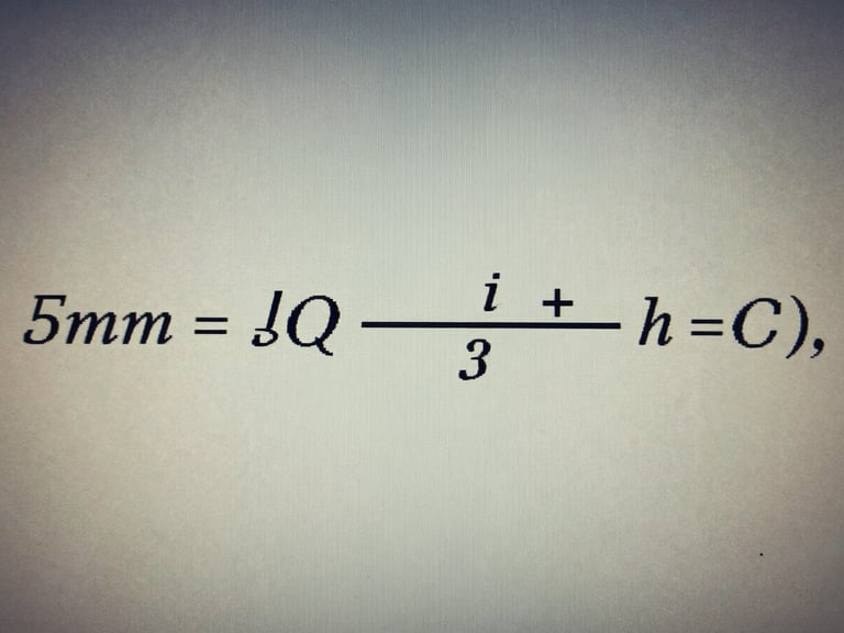 Close-up of a complex mathematical equation on a digital display, cool clinical daylight, sharp focus, desaturated slate and amber tones, 35mm