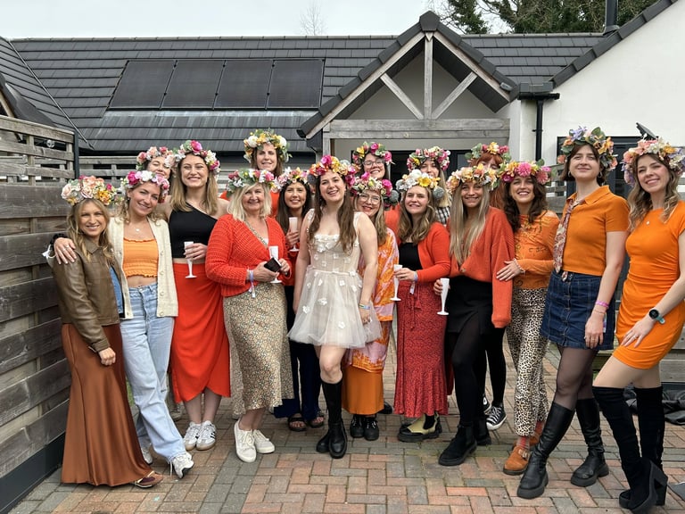 flower crown hen party york