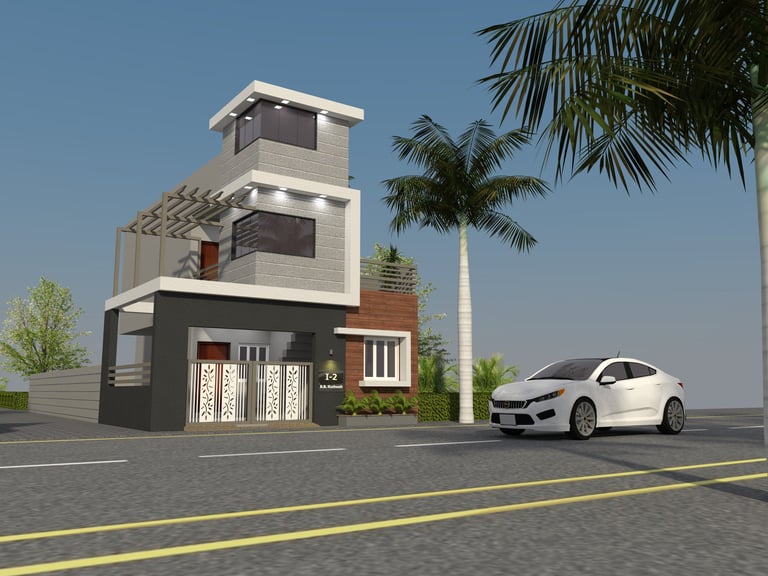 Modern residential apartment construction in Indore by Bhavans Civiltech LLP