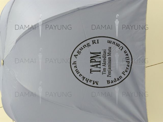 Payung promosi polos lipat silver biru TAPM