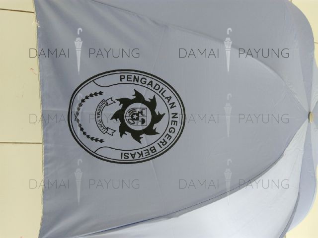 Payung promosi polos lipat silver biru pengadilan negeri bekasi
