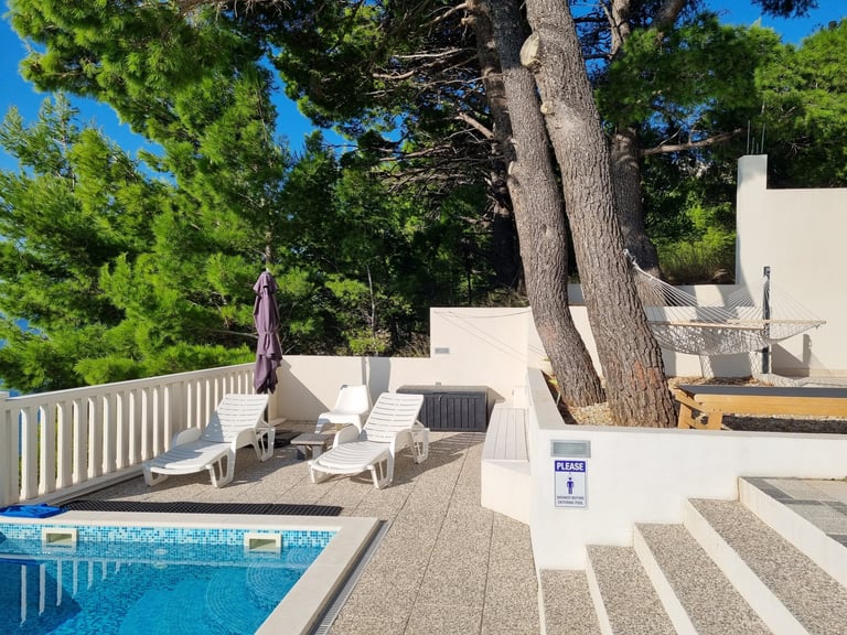 The photo shows west sun deck.