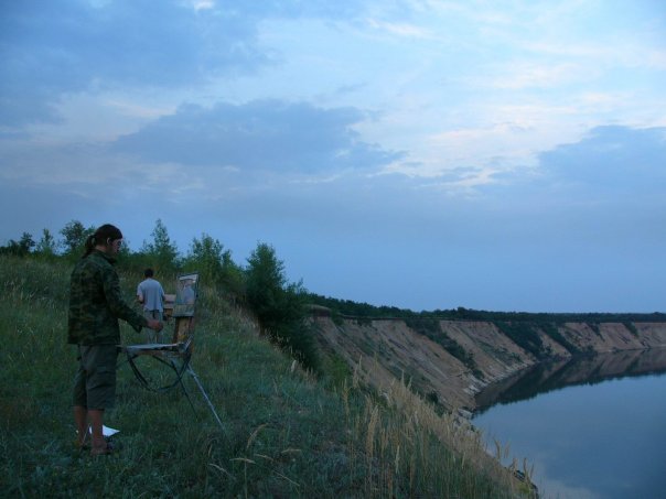 artist Evgeny Bondarenko on pleinair