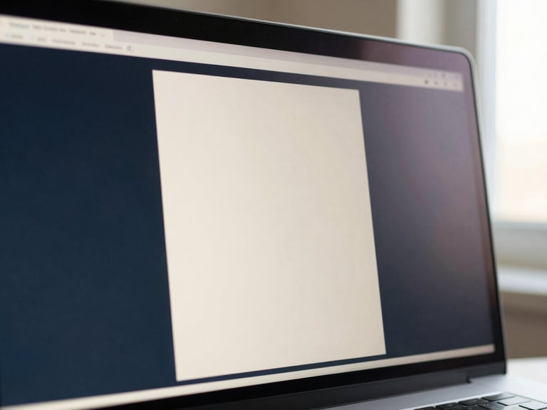 Sharp crop of a meticulously designed digital interface on a monitor, soft window light reflecting, minimalist desktop setup, shallow depth of field.