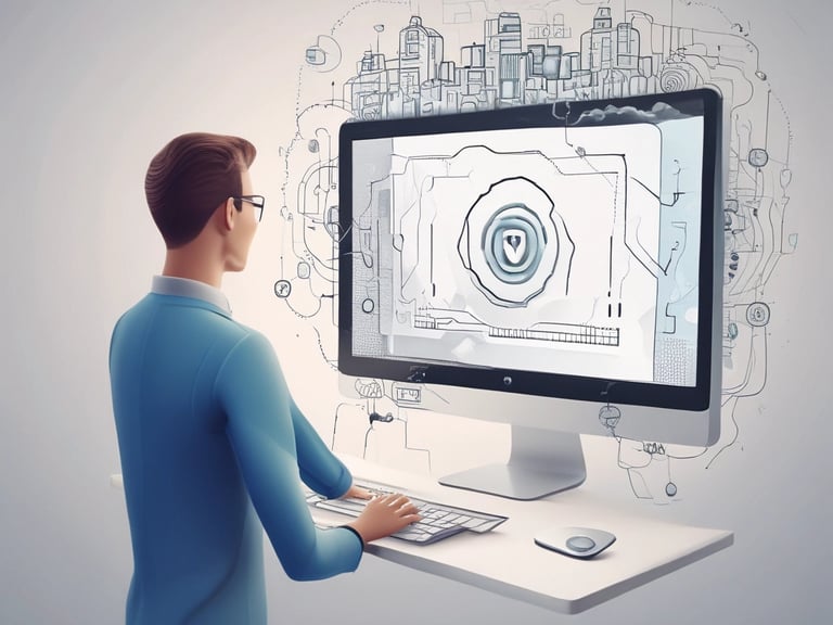 A vibrant workspace showing focused developers collaborating on AI-driven cloud solutions.
