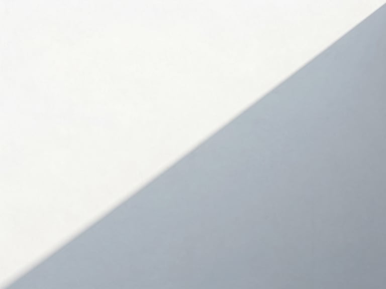 Abstract geometric shadow cast on a pristine white gallery wall, sharp contrast, minimalist aesthetic