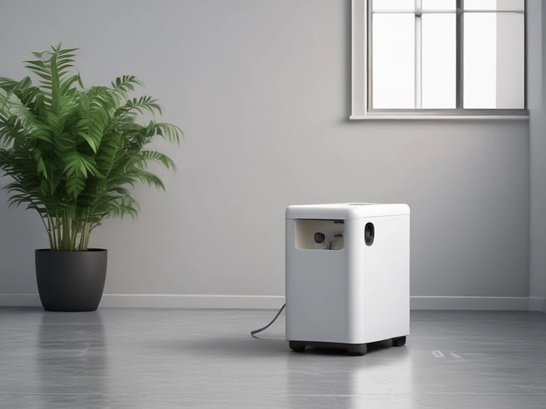A technician using ozone cleaning equipment in a bright modern room.
