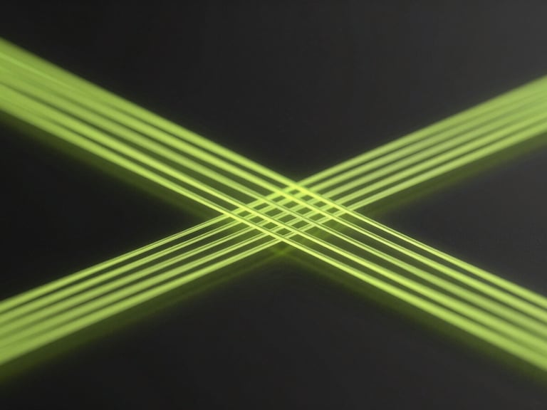 Abstract 3D render of data flow on a dark matte black background, glowing neon lime lines, sharp studio lighting, minimalist tech aesthetic