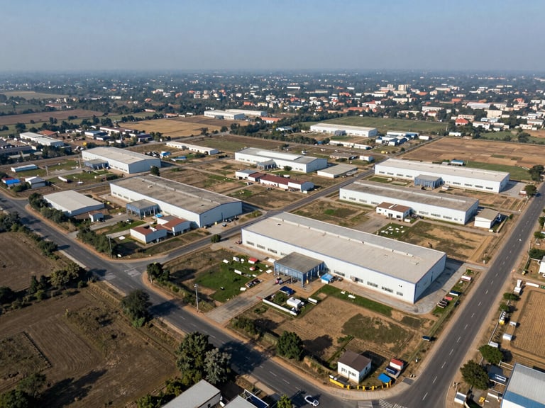 Premium residential estates in Alkapuri & Bhayli. Verified industrial warehouses & PEB sheds in Halo
