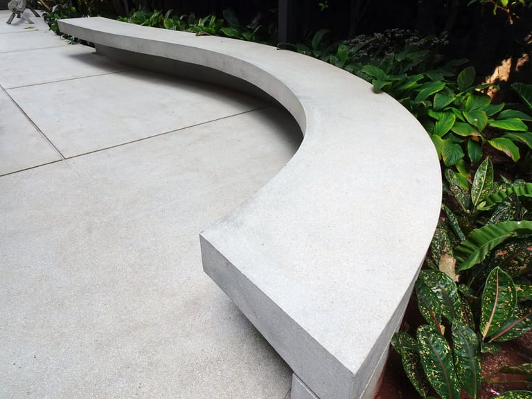 curved concrete patio edge detail in St. Petersburg FL