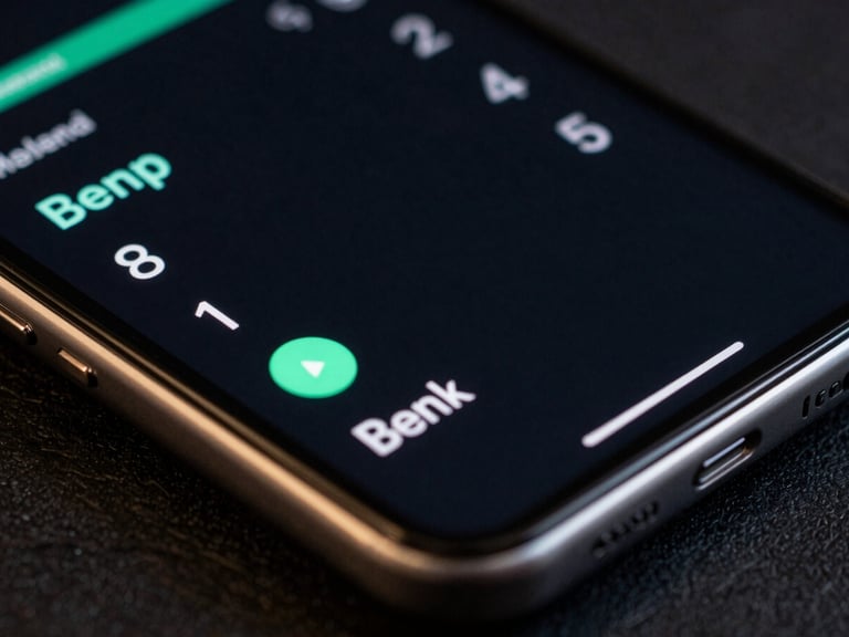 Extreme close-up of a premium Android device screen displaying a dark-mode minimalist time tracking interface with neon mint accents, dramatic side-glow reflecting off the glass edge.