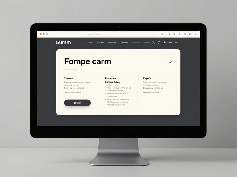 A high-resolution dark mode web application interface on a studio display, clean modular layout, technical typography, neutral gray background