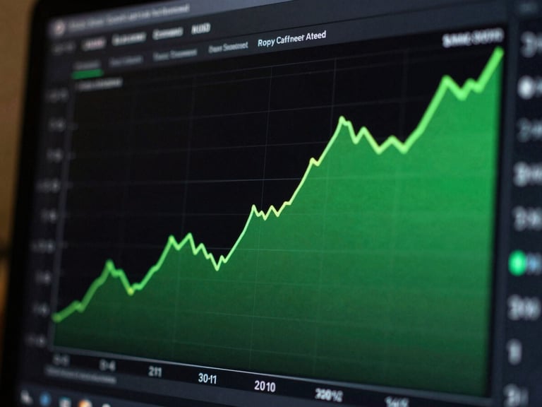 Macro close-up of a dark terminal screen displaying real-time Shopify analytics and high-contrast green growth metrics, dramatic side-lighting, screen reflections.