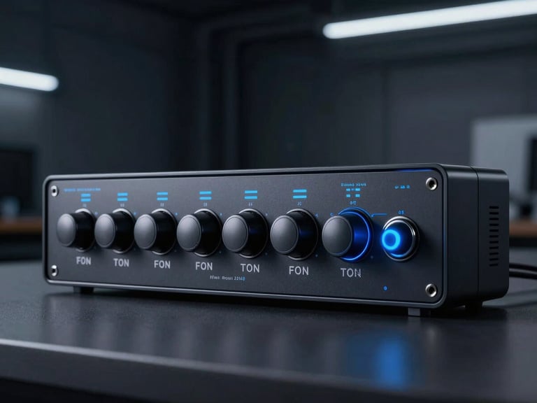 Macro close-up of a high-end digital interface on a sleek monitor, sharp electric blue accents, cool-toned studio lighting, dark architectural workspace background, 35mm