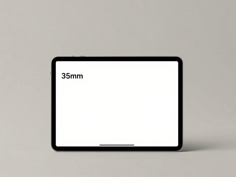 Minimalist analytics interface displayed on a tablet, clean studio lighting, high-contrast composition