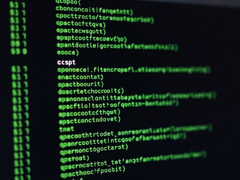 Close-up of a high-resolution terminal interface displaying monospaced code with glowing emerald green accents, low-key ambient light, macro depth of field.