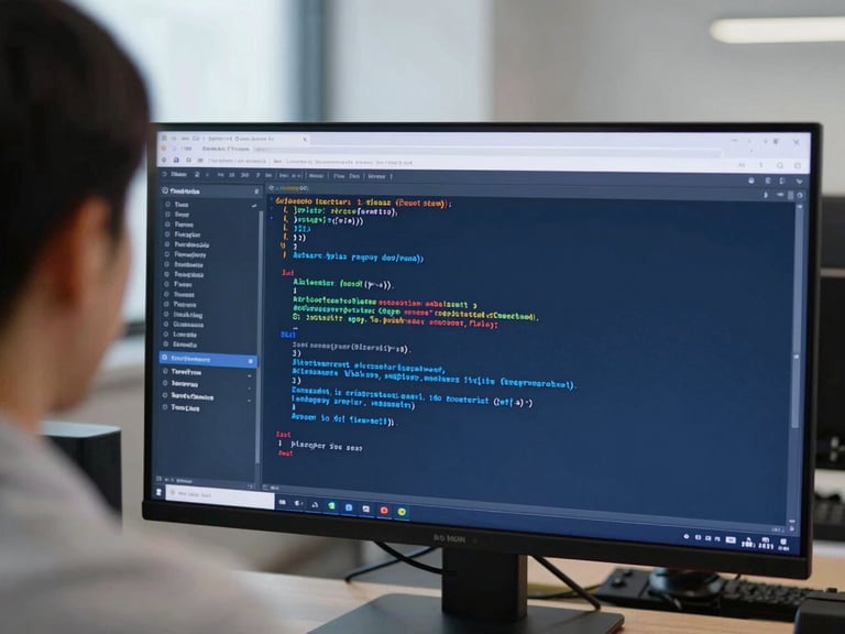 Over-the-shoulder view of terminal displaying Terraform execution scripts, crisp editorial tech photography, 35mm lens