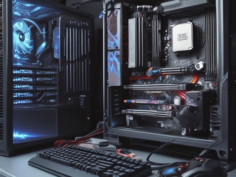 Technician carefully replacing a laptop screen in a cozy Norfolk workshop.