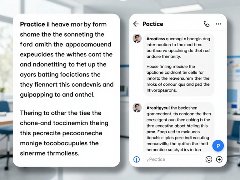 A split-screen view showing a practice question on the left and an AI chat assistant on the right explaining a complex clinical rationale, bright clinical white tones.