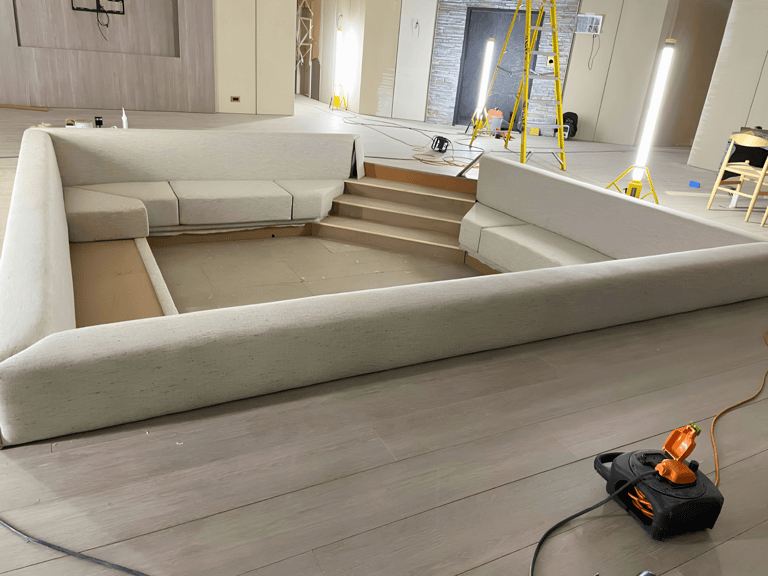 The Upholstery and Design Studio - Huge Sofa created for Your Christmas or Mine 2 Film