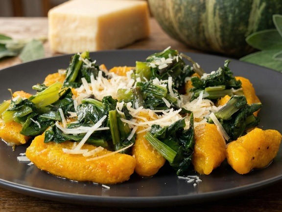 Vegeterian recipe for pumpkin gnocchi