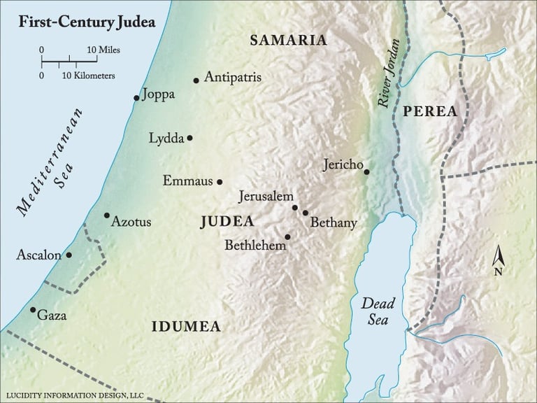 Map of 1st century Judea