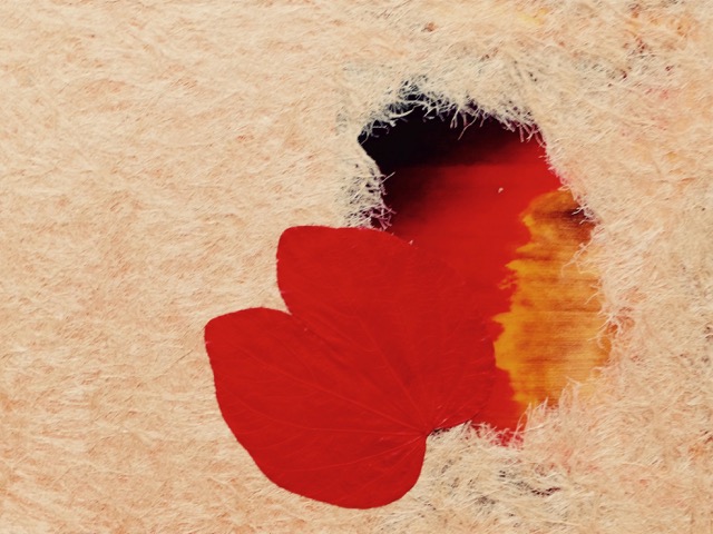 PASSAGE 2016,Fibre de bananier,papier,feuille vegetale,acrylique  ©Maija Lyytinen