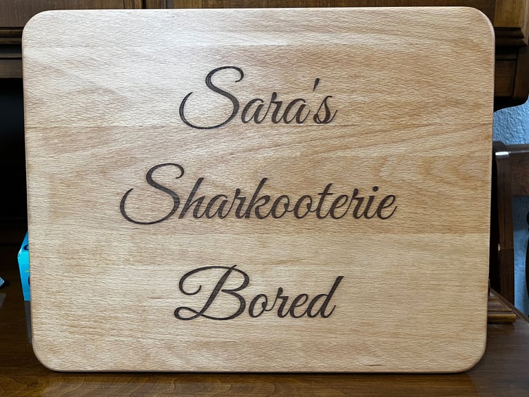 engraved charcuterie board