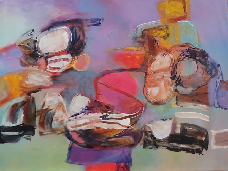 Birds 1 - Painting by Paulette Melanson