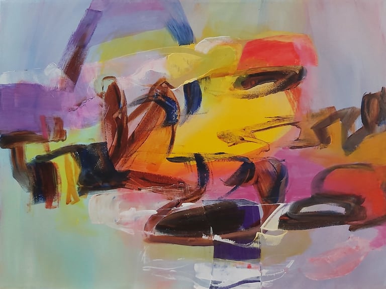Birds 2 - Painting by Paulette Melanson