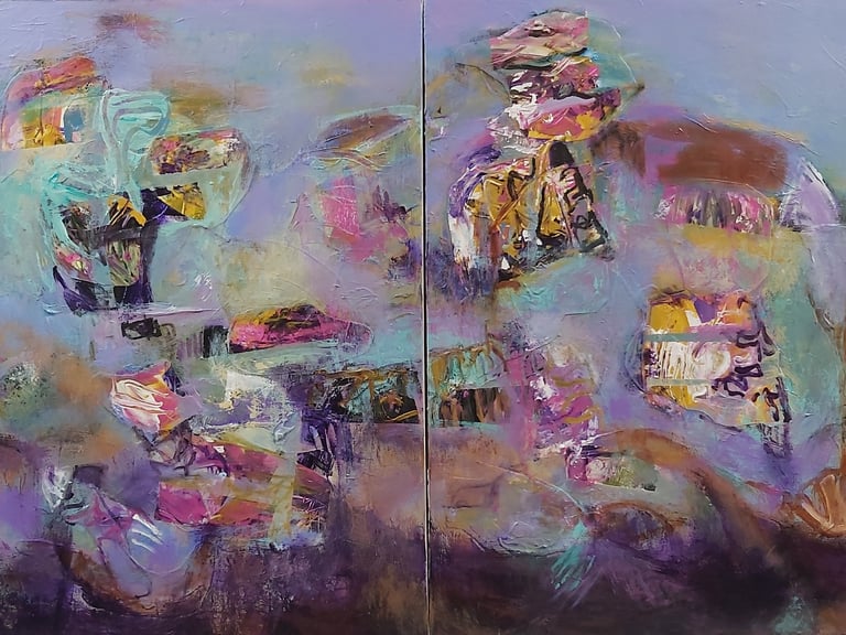 BRIDGES OVER TROUBLED WATERS - painting by Paulette Melanson