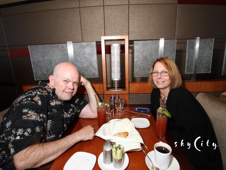 Lady and The Pirate dine atop the Space Needle in Seattle