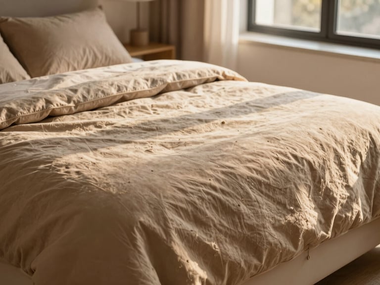 Güneş ışığı alan bir oturma odasında, bej bir kanepenin yanında duran, dokulu, büyük boy el yapımı hasır sepet, içinde yumuşak bir battaniye, modern minimalist iç mekan.