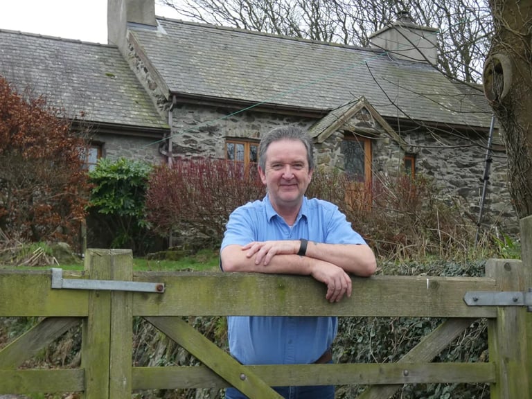 Bruce Clifton at a hide-away cottage. Deep in Anglesey, North Wales