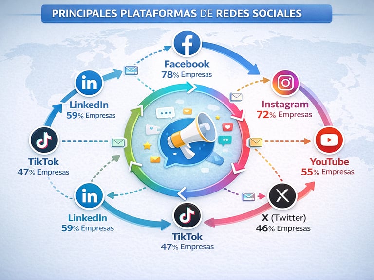 Ecosistema completo de redes sociales para negocios y empresas en 2025