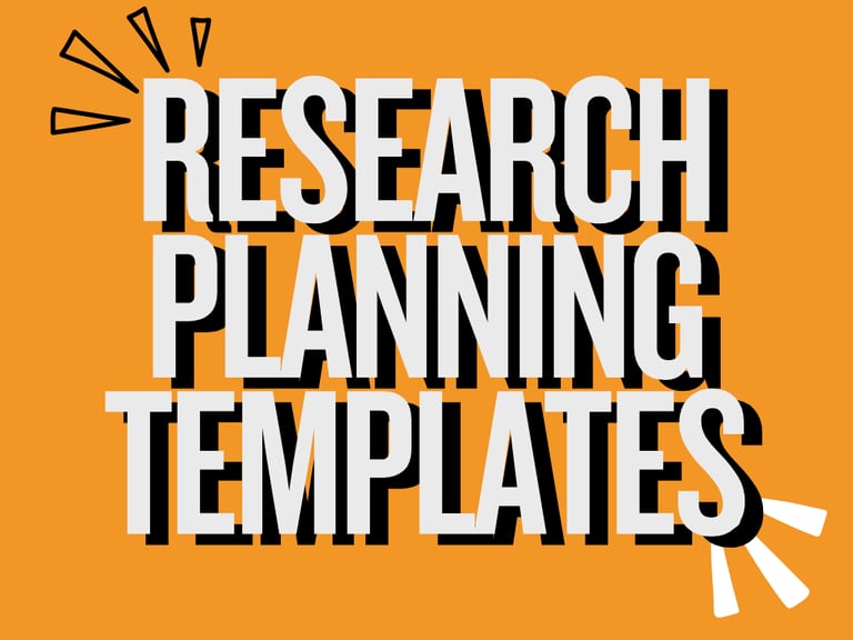 research planning templates to help psychology students with their dissertation and thesis