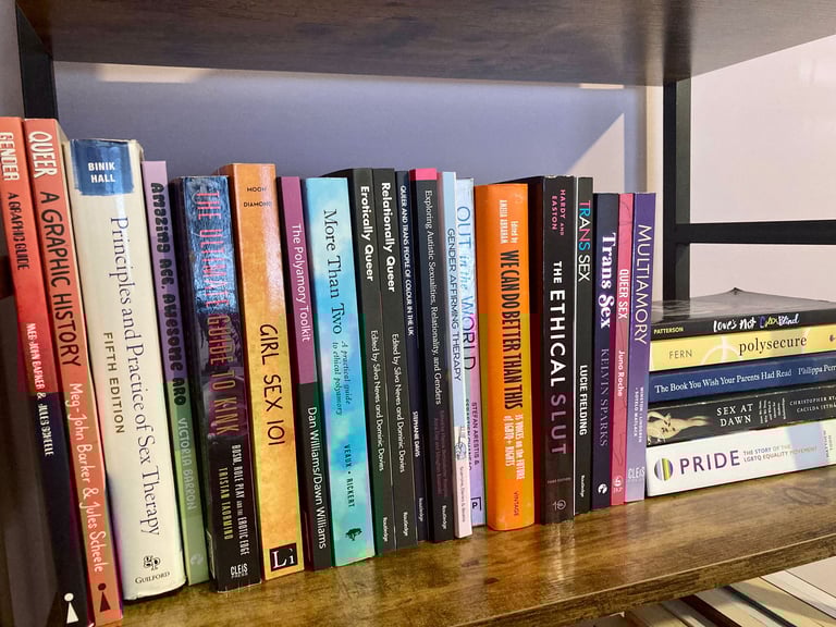 Photograph of bookcase