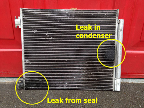 Leaking Qashqai Condenser