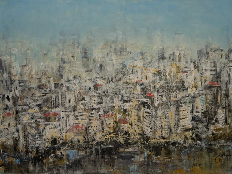 Acrylic on canvas painting by artist Jessy Tabet